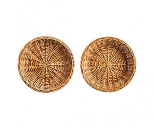 나무 원형 바구니