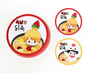 복날엔 닭죽 라벨