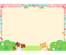 동물 숲속 테두리(가로)