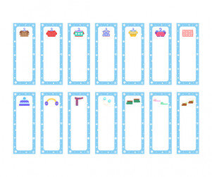 겨울 용품 가게 세로 메뉴판(문구없음)