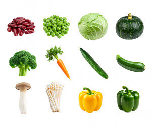 채소(강낭콩,단호박,당근,브로콜리,버섯,애호박,양배추,오이,완두콩,파프리카,피망)