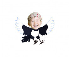 까치 합성이미지