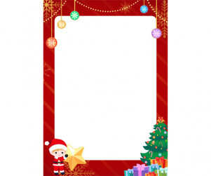 산타와 트리 테두리