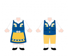 스웨덴 전통의상 합성이미지