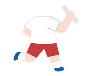 달리기 하는 아이 합성이미지