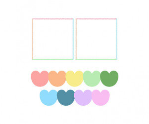 우리 가족을 소개해요(하트)(문구없음)