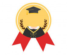 학사모 합성 라벨