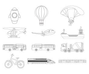 교통기관 색칠 모음