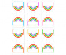 무지개 옷걸이 이름표