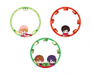 김장 원형 라벨