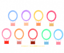 열기구 가랜드 9종