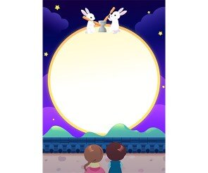 한가위 소원비는 배경(세로)