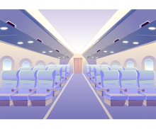 비행기 내부 배경