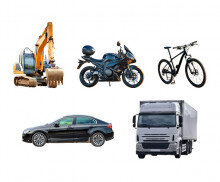 교통기관 (승용차,자전거,트럭,오토바이,굴삭기)