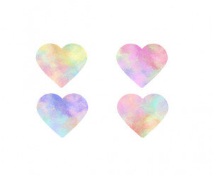 하트 이름표(파스텔)