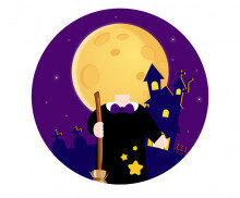 꼬마 마녀 합성 라벨