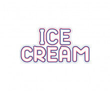아이스크림 글씨 로고
