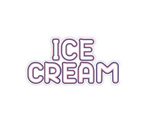 아이스크림 글씨 로고
