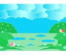 비 오는 날 배경