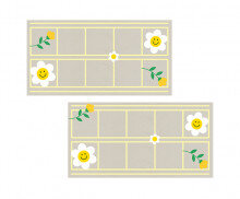 데이지 꽃 원고지(두 줄)