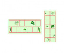 봄에 먹는 나물 원고지 레터링(문구없음)