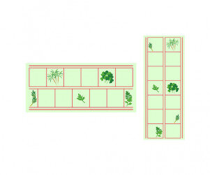봄에 먹는 나물 원고지 레터링(문구없음)
