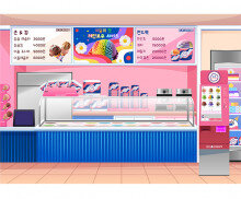 아이스크림 가게 배경