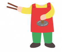 호떡 만드는 아이 합성이미지