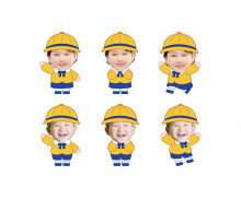 원복 입은 아이 합성이미지