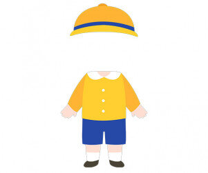 원복 입은 아이 합성이미지