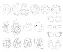 여름 수영장 색칠 모음