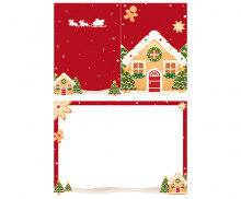 크리스마스 과자집 카드 만들기