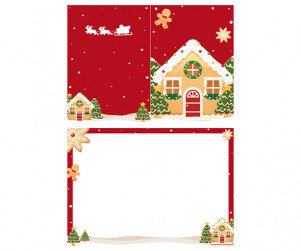 크리스마스 과자집 카드 만들기