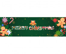 [개별도안] Merry Christmas 쿠키 가로 배너