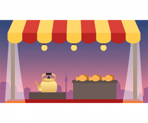 붕어빵 가게 배경