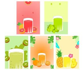 생과일주스 광고 포스터(문구없음)