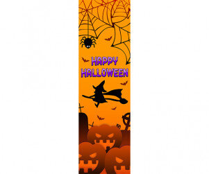 [개별도안] HAPPY HALLOWEEN 세로 배너(주황)