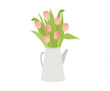 튤립 꽃병