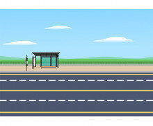 버스 정류장 배경