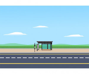 버스 정류장 배경