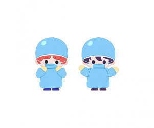 수술복 입은 아이