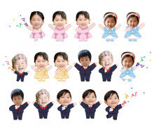 생일 축하하는 아이 합성이미지