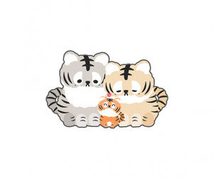 할머니, 할아버지 호랑이와 아기 호랑이