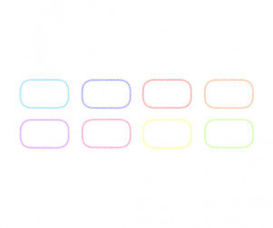 둥근 사각 이름표(기본)(파스텔)