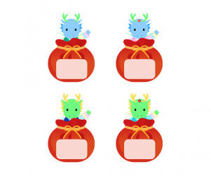 복주머니 속 청룡(한복) 라벨