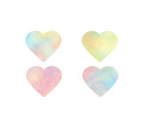 하트 이름표(파스텔)