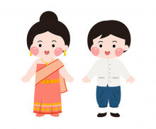 태국 전통의상 입은 아이