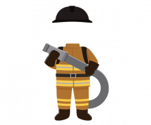 소방관 합성이미지