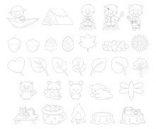 가을 캠핑 색칠 모음