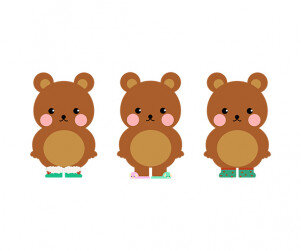 겨울 용품 한 곰돌이